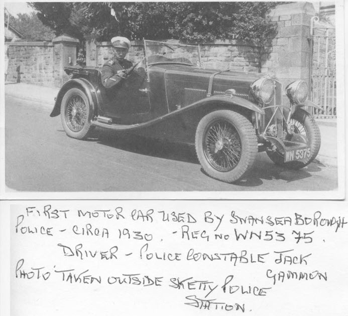 1st motor car used by Swansea Borough Police